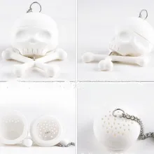 Силиконовый Фильтр для заварки черепа, пакетики для зеленого чая, ситечко для чая и листьев, диффузор, чайный горшок, таро, чайник, чайный пакетик, экзотический креативный подарок