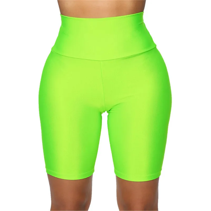 Модные женские эластичные Йога светоотражающие шорты спортивные Высокая талия тренировки Леггинсы для спорта, зала и йоги спортивные шорты - Цвет: D