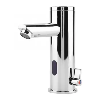 

Basin Faucets Automatic Sensor Faucet Battery Powered Bathroom Basin Toilet Infrared Cold Warm Mixer Tap barhroom faucet led