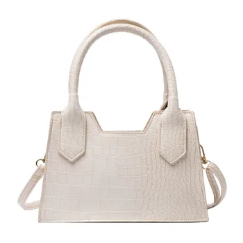 

Retro Stone Pattern Crossbody Bag for Women Small PU Leather Tote Handbag Purse Ladies Portable Shoulder Messenger Bags