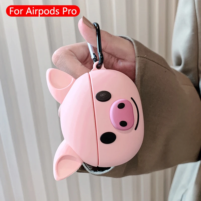 Милые Мультяшные беспроводные bluetooth-наушники для airpods pro Чехол защитный чехол Apple Airpods Pro гарнитура силиконовый мягкий чехол s