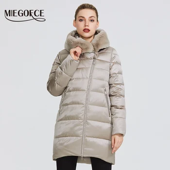

MIEGOFCE 2020 Winter Women's Collection Women's Warm Jacket Coat Winter Windproof Stand-Up Collar With Hood and Rabbit Fur Parka