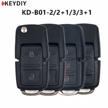 5 pz, KEYDIY originale KD900 serie B telecomando KD B01 2/2 1/3/3 1 pulsanti chiave auto per VW KD X2 programmatore chiave macchina KDMINI