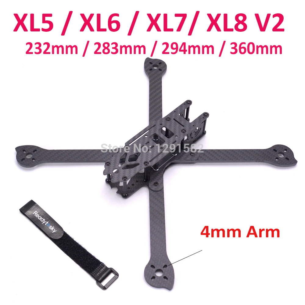 3K полностью из углеродного волокна XL5 V2 232 мм XL6 283 XL7 294 XL8 360 True X w/ 4 arm рама для