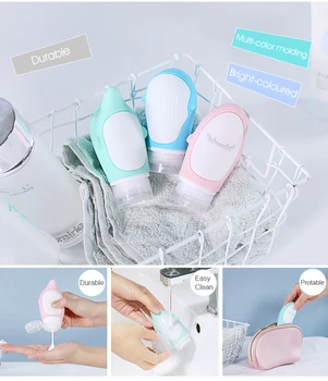 

89ml Travel Portable Cartoon Shower Shampoo Dispensing Bottles Bathroom Accessories Eco-friendly silicone Liquid Soap Dispensers