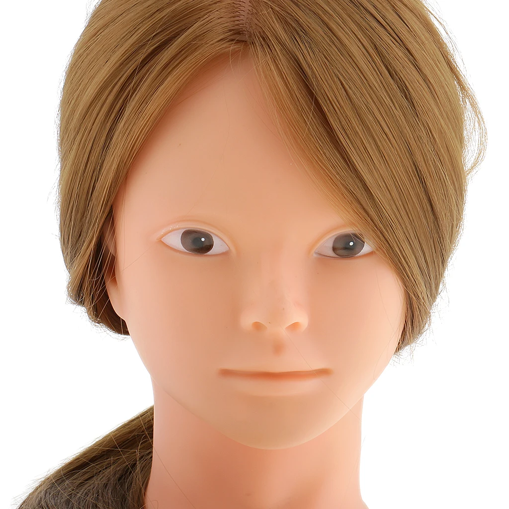 26'' Salon Barber Cosmetology Hairdressing Manikin Hair Styling Training Head Mannequin with Synthetic Fiber