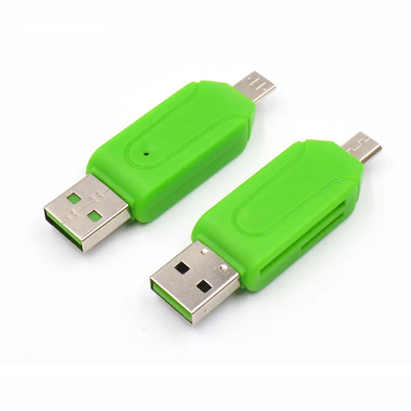 Многофункциональный 2 в 1 USB OTG кард-ридер Универсальный Micro USB OTG TF/SD кард-ридер телефонные удлинители Micro USB OTG адаптер