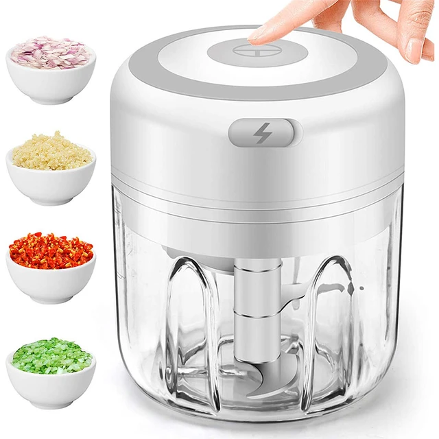 Electric Mini Food Chopper Portable Cordless Garlic Chopper Meat Grinder  Usb Charging Dicer for Baby Food