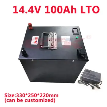 

LTO 6S 14.4V 100Ah battery pack built-in BMS Lithium titanate battery for 2000w solar system inverter motorcycle+10A charger