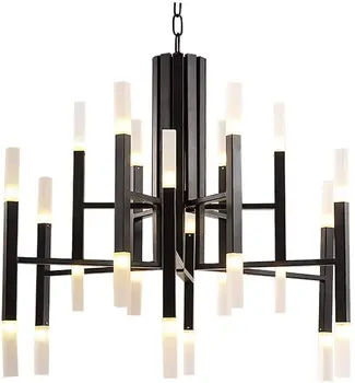 

BOKT Post Modern Chandelier 24-Light Acrylic Lampshade with G4 LED Bulbs Fixture Flush Mount