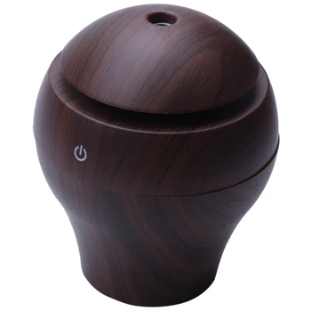 

250Ml USB Essential Oil Diffuser Aroma Wood Lamp Air Humidifier Aromatherapy Electric Aroma Diffuser Mist Maker for Home Dark Wo