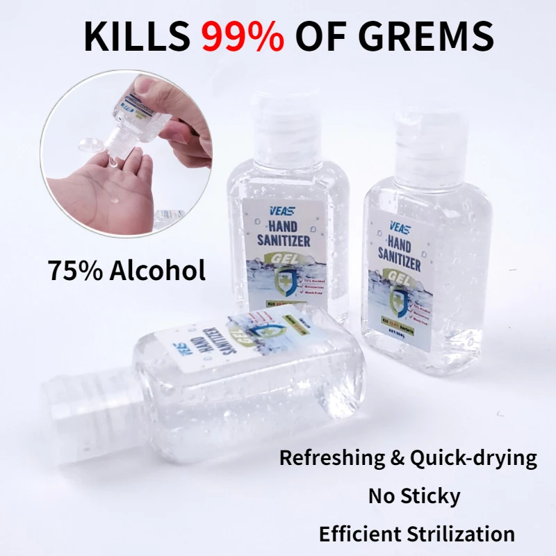 

Portable Hand Sanitizer Gel Antibacterial Disinfection 75% Alcohol Hand Wash Gel Disposable No Wash Quick Dry Fast Shipping