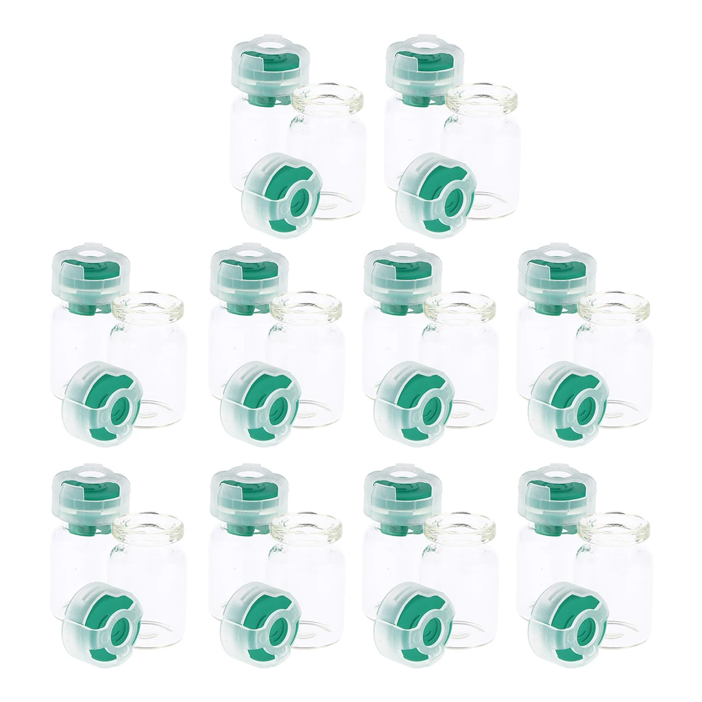 20pcs Empty Sterile Glass Sealed Serum Vials Liquid Containers 5ml