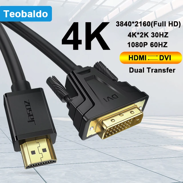 4k Hdmi To Dvi Cable Bi-direction 24+1 Dvi-d Male Adapter 1080p Converter For Xbox Tv Ps4 Hdtv Dvd Lcd To Hdmi Cable 3m5m10m - Audio & Video Cables - AliExpress