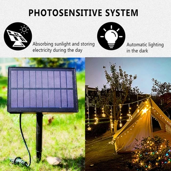 

Light String Party Decoration Garden Light String LED Lamp Yard Star Moon Wedding Solar Power