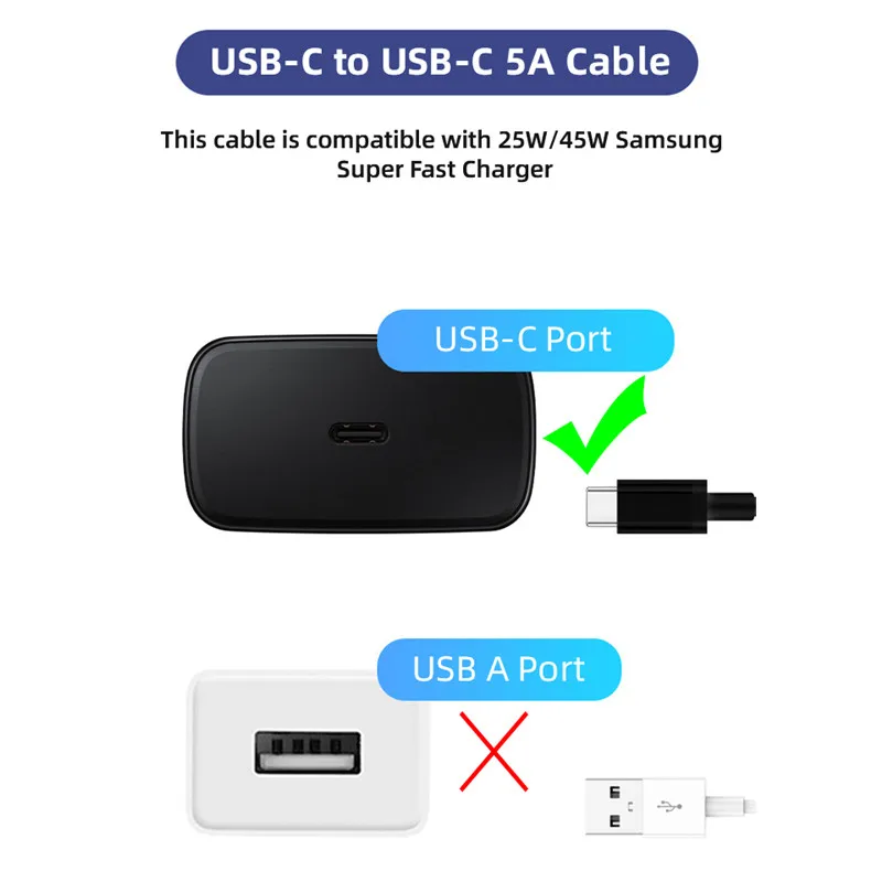 usb c 5v 3a 25W PD USB C Quick Charge Adapter For Samsung Galaxy Note 10 20 S21 A71 M52 Z Flip 3 5G Super Fast Charger Type C To USB C Cable mobile phone chargers