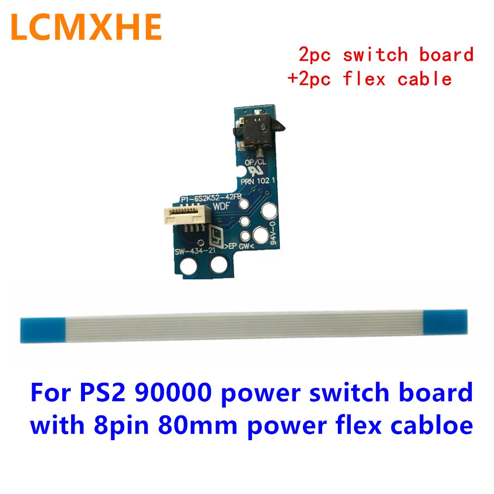 2 шт./компл. Мощность вкл/выкл переключатель сброса доска с 8pin гибкий ленточный кабель для sony PS2 SCPH 90000 9xxxx запасных частей - Цвет: 2set for 90XXX