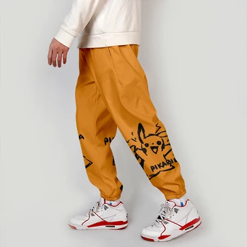 

2020 New Casual Joggers Pants Good Quality Printed Pikachu Design Men Streetwear Cargo Pants Hip Hop Boy Punk Elastic Trousers
