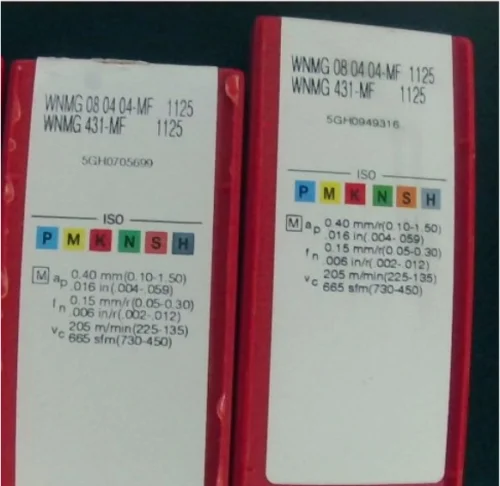 10 шт. вставки карбида WNMG080404-MF 1125