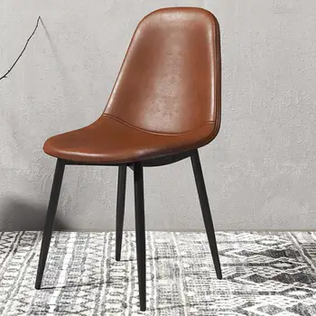 

Dining Chair Modern Simple Household Northern European Restaurant Metal Chair Backrest Stool Leisure Creative Milk Tea Shop