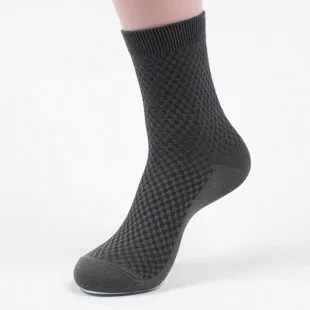 5 пар счастливые мужские носки повседневные бизнес антибактериальные дезодоранты дышащие мужские спортивные носки мериносовые белые носки бамбуковое волокно - Цвет: 5 green gray