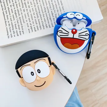 

Airpods Case cute cartoon Doraemon Nobita shizuka gian maruko 3D soft silicone Airpods cover skin bluetooth earphone case