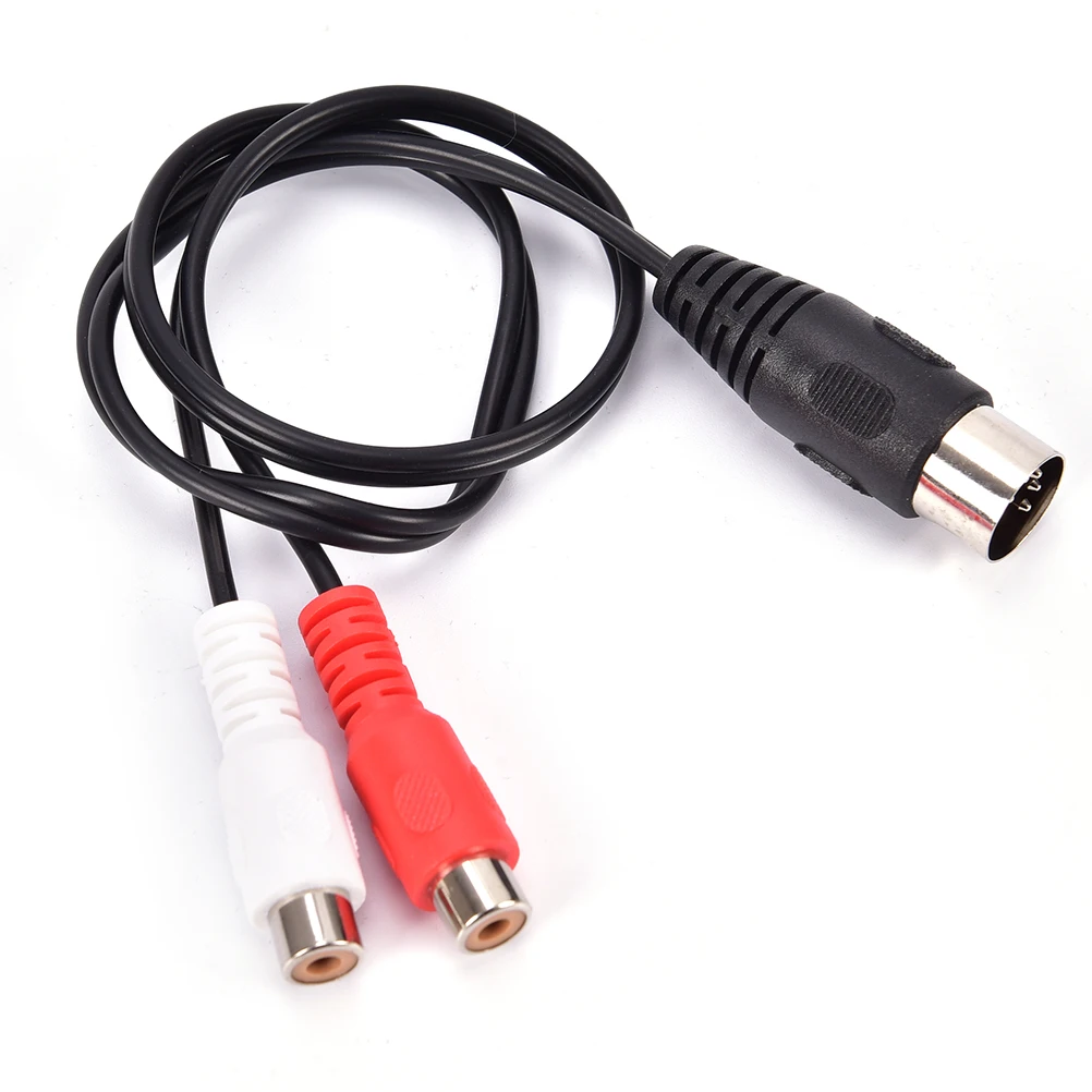 MIDI DIN 5P Male To 2 RCA Phono Female Socket Jack MF аудио кабель 0 5 м | Электроника