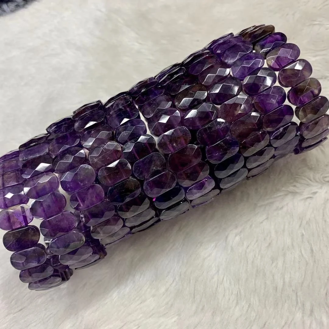 Warrior Princess Marbled Stone Pointed Amethyst Statement Bracelet Amethyst Spear Bracelet