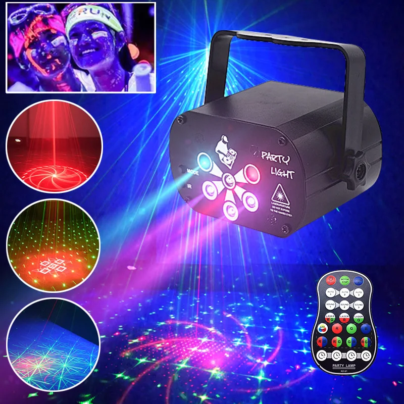 Dj Disco Stage Party Lights, Led Voice Activated Laser Lights Rgb