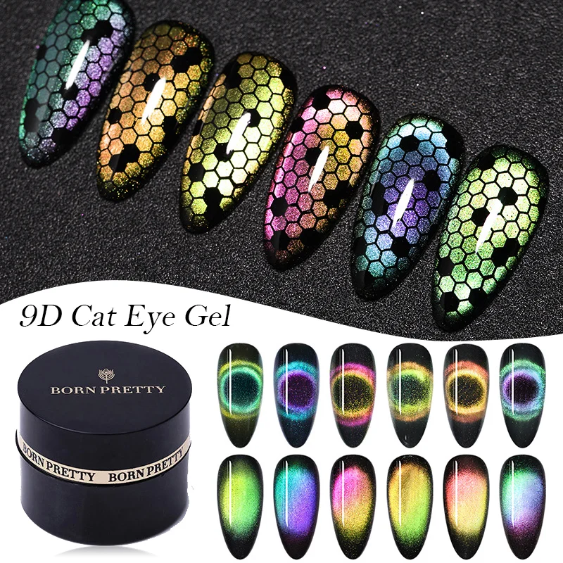 

BORN PRETTY 9D Chameleon Magnetic Gel Nail Polish Cat Eye Effect Soak Off UV LED Lacquer Shining Star-Sky Gel Varnish Manicure