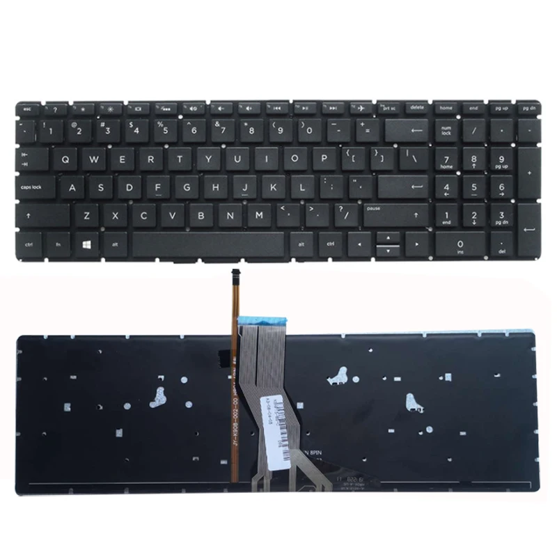 Клавиатура GZEELE для HP 250 G6 255 15-BS 15T-BS 15-BW 15Z-BW 15-bs000 15-bs100 15-bs500 15-bs600 черная с подсветкой |