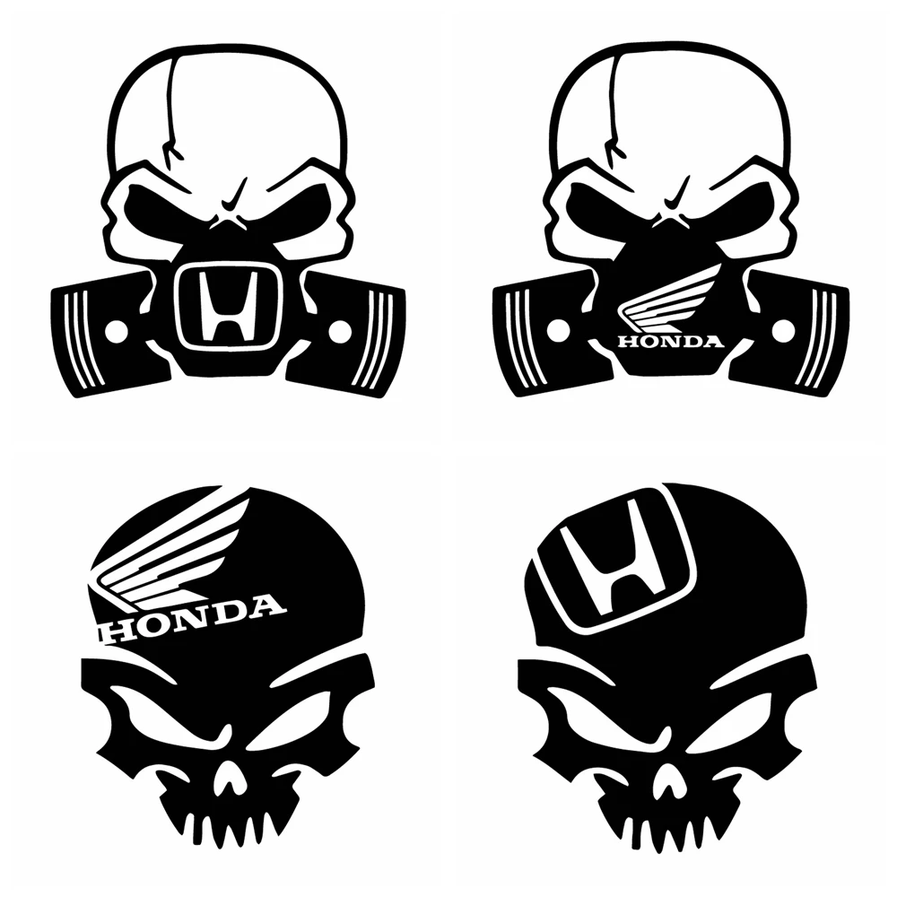 Car Sticker Honda LOGO Skull Stickers Hood Tailgate Side Window Decal Decoration Sweet Auto Decorate | Автомобили и мотоциклы