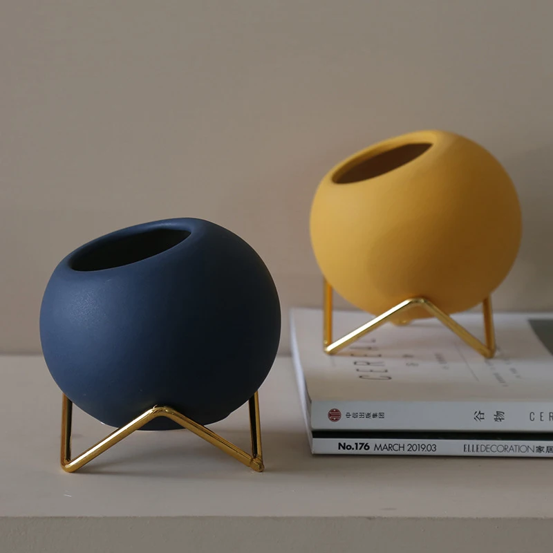 Скандинавская имитация цветочных горшков керамическое настольное украшение