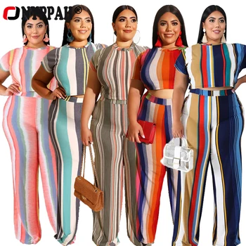

ONYPPAH Women 2020 Summer Casual Suit Clothes Sexy Night Club Outfits 2 Two Piece Set Women Top and Pants Clothing XL-5XL