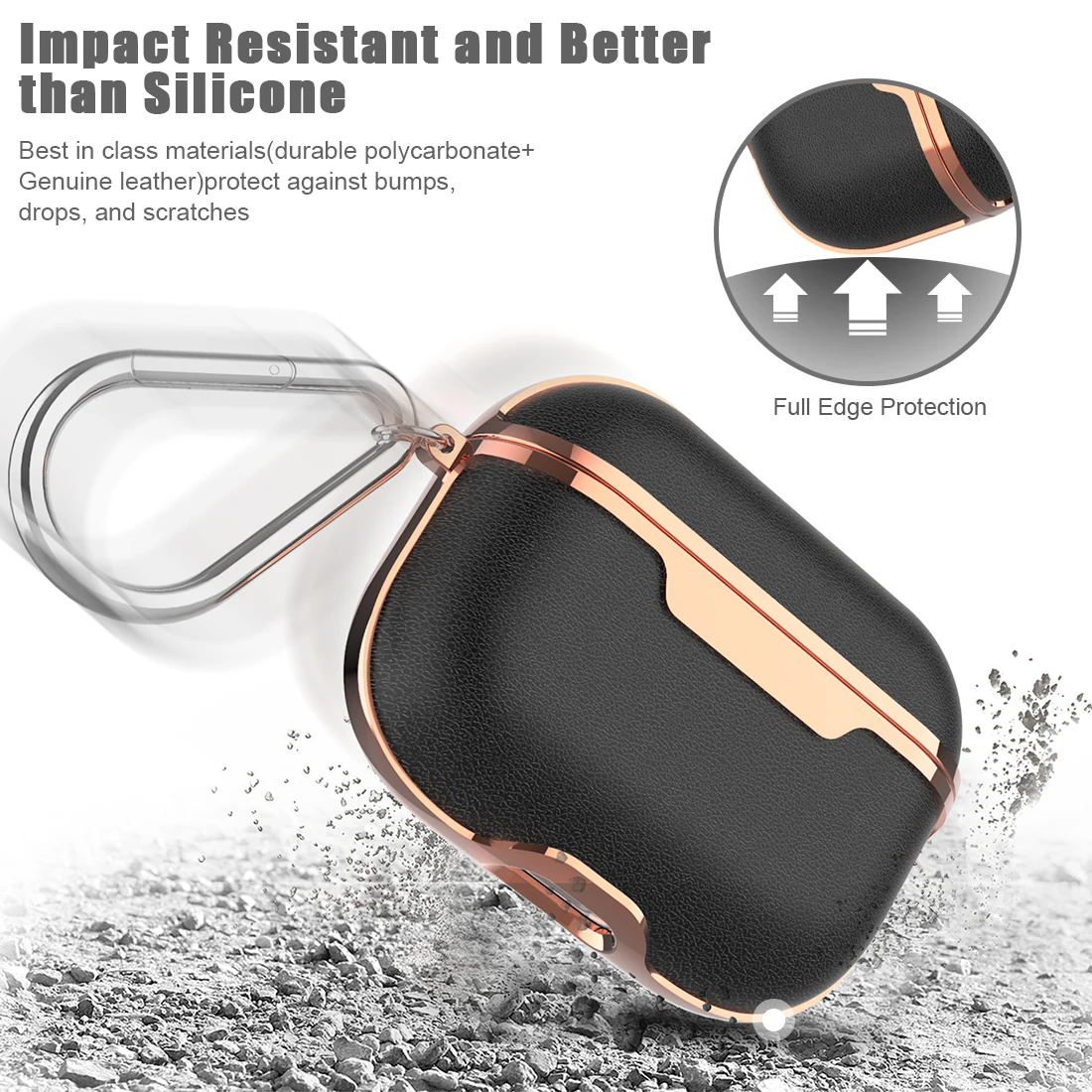 Protective Case for Air Pods 3 with Hooks Case for AirPods Pro Case PC PU Headphone Cover for AirPods Pro