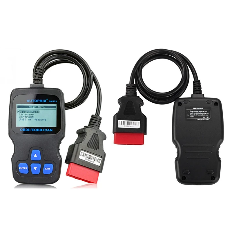 Автомобильный сканер двигателя OM123 CAN OBD2 OBDII EOBD код двигателя читатель Авто автомобиль диагностический инструмент сканирования несколько языков