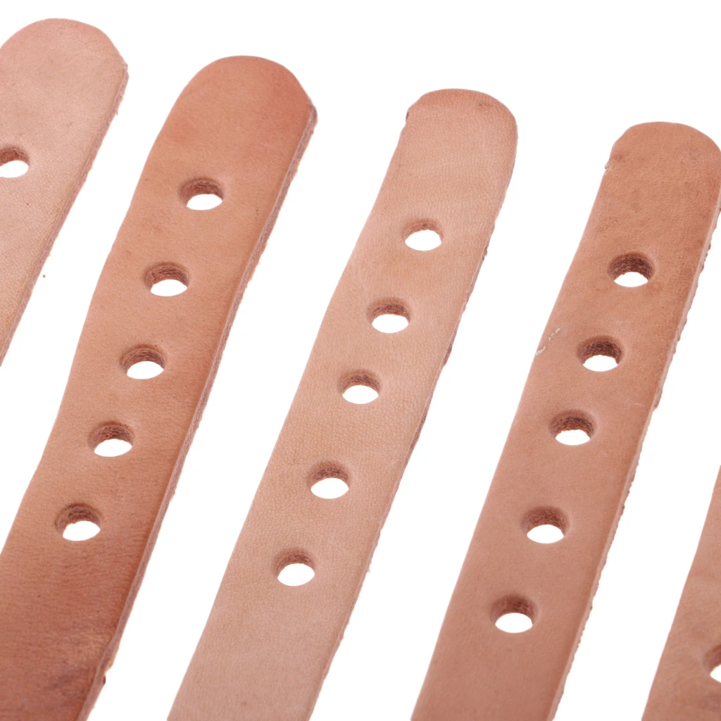 Pack of 6 Pool Eight Ball Table Pocket Rail Leather Belt Billiards Accessories