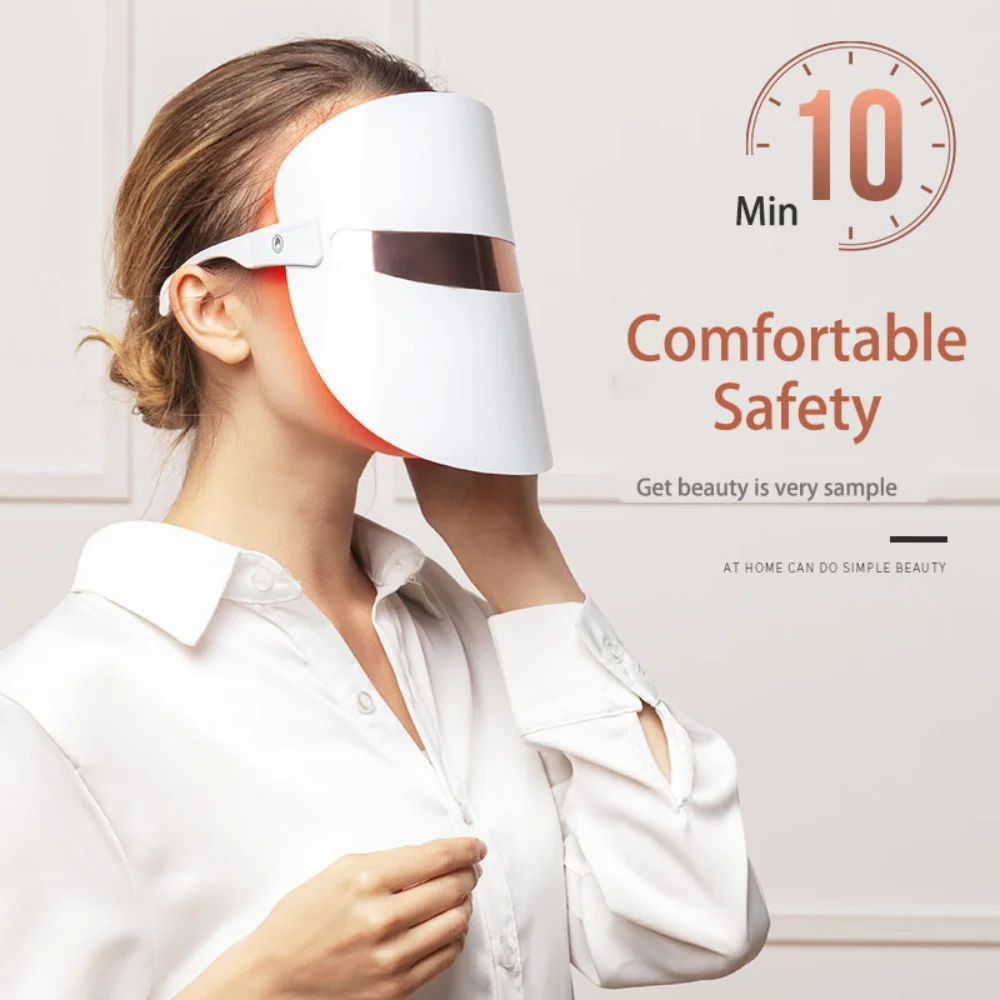 Электрическая светодиодная маска для лица машинный светильник лечения акне