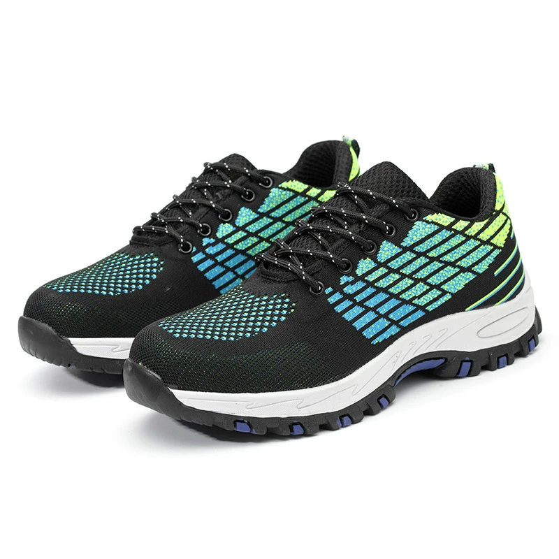 

big size men's casual breathable steel toe cover working safety shoes platform worker shoe security boots zapatos de seguridad