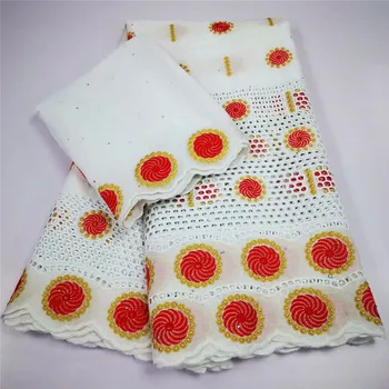 

NEW African Net Lace Fabric French 100% Cotton Punch Embroidered 2020 High Quality Nigerian Laces Fabrics 5+2Yards/Lot Y66-907