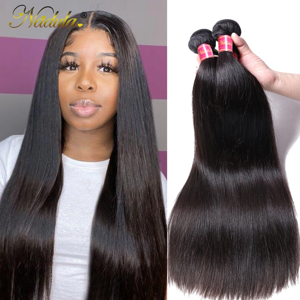 Nadula Hair 1 Uds./3 mechones/4 mechones cabello liso malayo ondulado 100% extensiones de cabello humano mechones de 8-30 pulgadas 100g cabello Remy envío gratis
