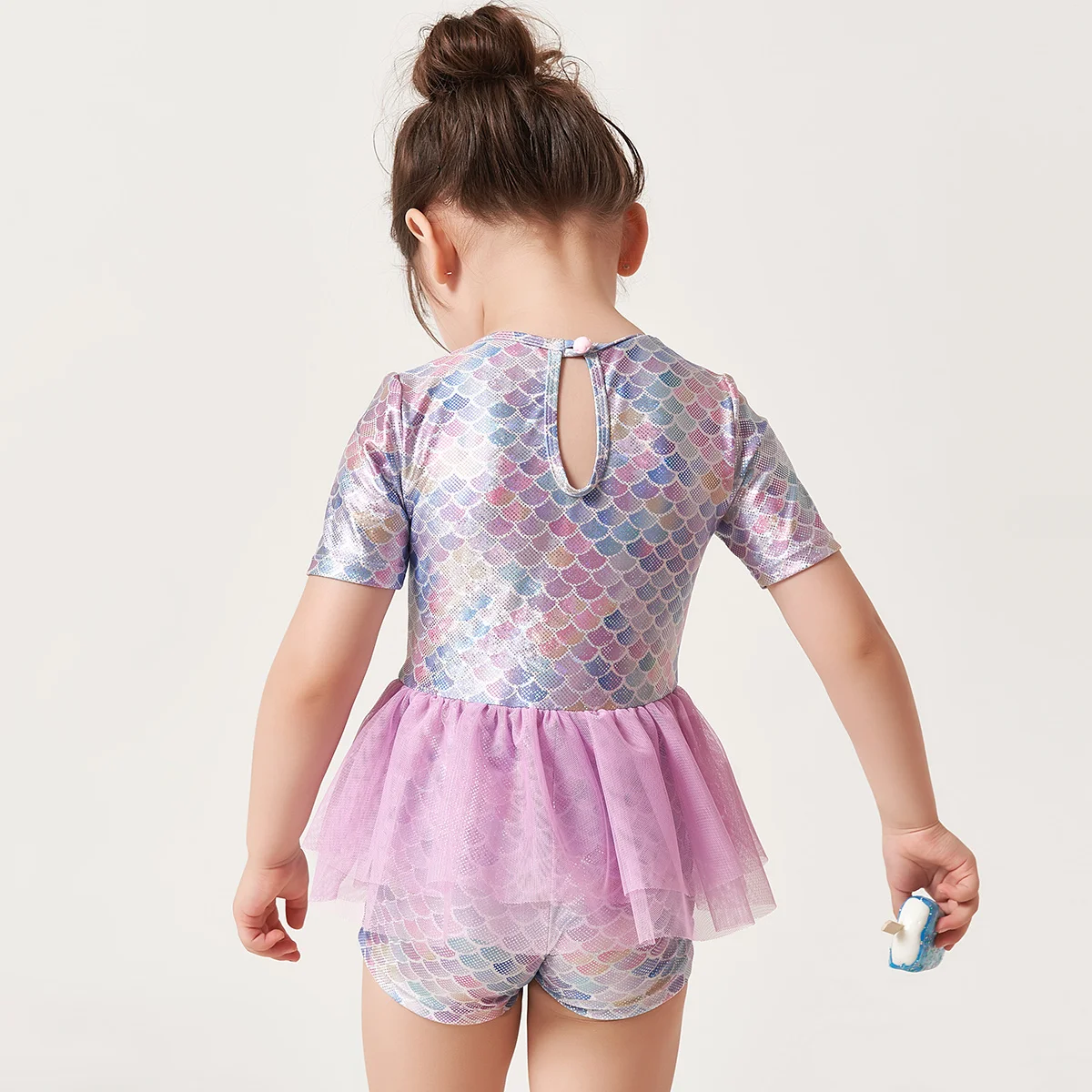 Julysand Girl Swimsuit High-end One Piece Swimsui Kids Lovely Mermaid Mesh Skirt Ruffles Skin CareBathing Suit for Toddler Girls