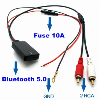 

1x Bluetooth AUX Receiver Module 2 RCA Cable 10M Range Adapter Bluetooth Adapter Cable Universal For Car Audio/Stereo