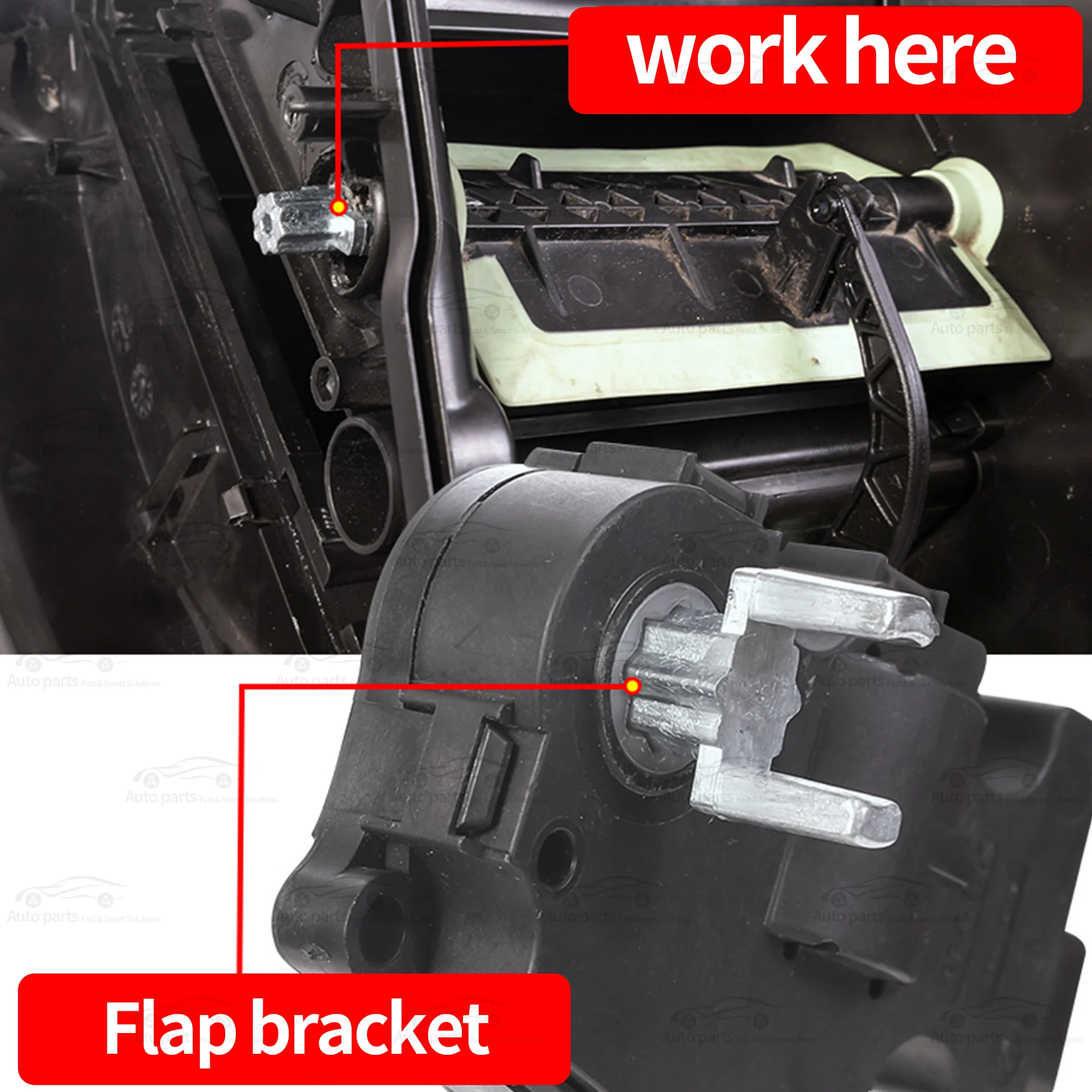 Benz Air Conditioning Box Heater Box Distributor Evaporation Prosthesis throttle Bracket Conversion Flap Motor Metal gear ac air conditioning evaporator
