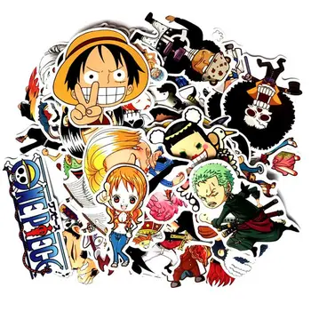 

125 Pcs/Lot Anime 2018 ONE PIECE Luffy Stickers For Car Laptop PVC Backpack Home Decal Pad Bicycle Waterproof Decal