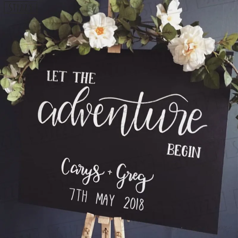 Настенная Наклейка stizzy Свадебные украшения виниловые наклейки Let The Adventure начало