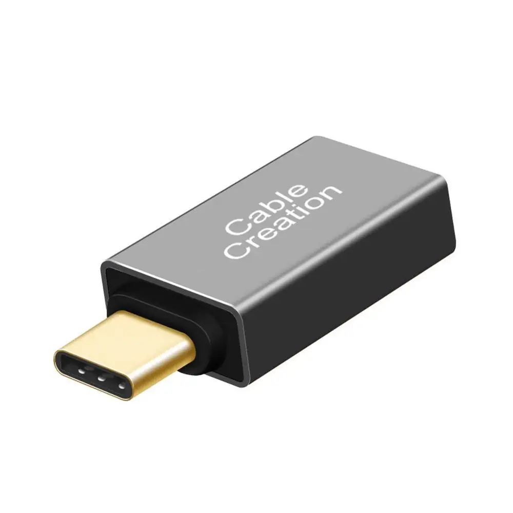 Адаптер usb type C, адаптер USB C Male to USB 3,0 A Female, поддержка функции OTG, совместим с MacBook/Pro, ChromeBook Pixel - Цвет: Space Gray