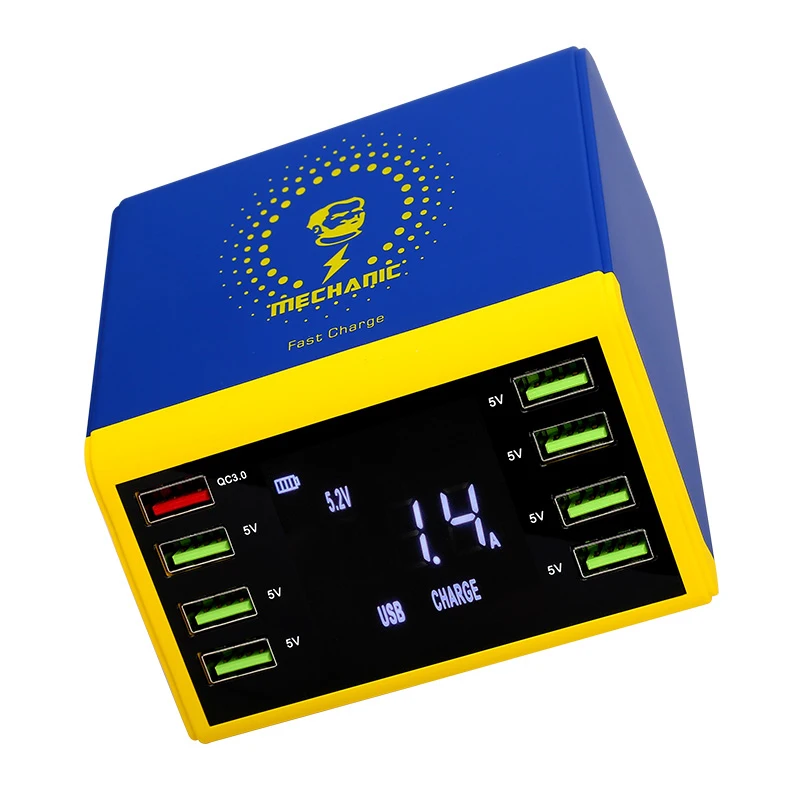 8A USB smart Digital display charger MECHANIC iCharge8 mobile phone tablet multi-interface 9 protection wireless fast charger