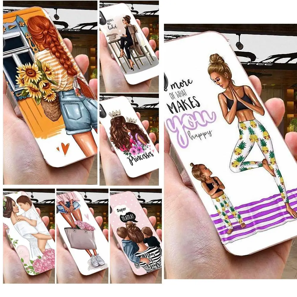 Термополиуретановый чехол для Sony Xperia Z Z1 Z2 Z3 Z4 Z5 compact Mini M2 M4 M5 T3 E3 E5 XA XA1 XZ Premium Baby Mom Girl