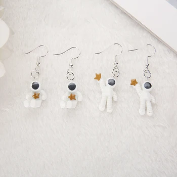 

1Pair Drop Earring Cute Resin Cartoon Star Astronaut Planet Dangle Earrings For Woman Jewelry Birthday Gift